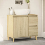Bathroom Cabinet Sonoma Oak 65x33x60 cm Engineered Wood 847406