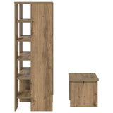 Shoe Cabinet with Shelf 2 pcs Artisan Oak Engineered Wood 8000387