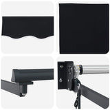 Electric Retractable Awning Black and Anthracite 3 x 2.5 m 3420113