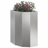 Corner Planter Silver 30 x 30 x 50 cm Stainless steel 883679