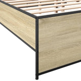 Bed Frame without Mattress Sonoma Oak 160x200 cm 3279878