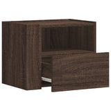 ZNTS Wall-mounted Bedside Cabinets 2 pcs Brown Oak 45x30x35 cm 848324