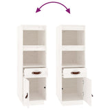Highboard White 34x40x108,5 cm Solid Wood Pine 820153