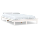820542 Bed Frame without Mattress White 140x200 cm Solid Wood