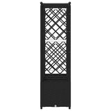 Raised Bed with Trellis and Roof Black 203 x 40 x 138 cm PP 42032544