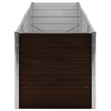 Garden Raised Bed Brown 240x80x77 cm Galvanised Steel 45713