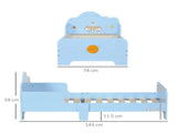 Space Themed Toddler Bed, Kids Bedroom Furniture, with Safety Rails - Blue T3398P422136