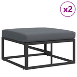 Garden Sofa Set with Cushion 5 pcs Black Aluminium 3378871