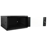 Network Cabinet with Storage Black 53 x 60 x 30 cm Steel 42017648