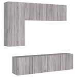 5 Piece TV Wall Units Grey Sonoma Engineered Wood 3216469