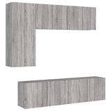 5 Piece TV Wall Units Grey Sonoma Engineered Wood 3216469