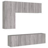 5 Piece TV Wall Units Grey Sonoma Engineered Wood 3216469