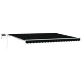 Retractable Awning with Manual Black 450 x 300 cm Fabric 3330956