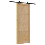 Sliding Door ORKDAL Brown 78 x 202 cm Solid Pine Wood 3333610