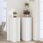 Plant Stands 2 pcs White 33x33x100 cm Engineered Wood 3307882