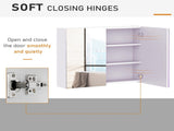Mirror Cabinet, Wall Mount Bathroom Storage Cabinet with Adjustable Shelf, Double Door Cupboard, 70 T3398P329567