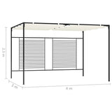Gazebo with Retractable Roof 3x4x2.3 m Cream 180 g/m 313623