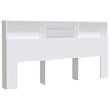 Headboard Cabinet White 200x19x103.5 cm 811889