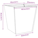 Garden Planter 40x40x40 cm Stainless Steel 851060
