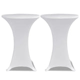 Standing Table Cover Ø70 cm White Stretch 4 pcs 279069