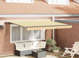 Retractable Awning Yellow 300 x 200 cm Fabric 3329502