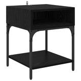Bedside Table 2 pcs Black Oak 40 x 40 x 50 cm Engineered Wood 881817