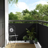 Balcony Screen Black 500x100 cm Poly Rattan 156303