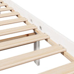 Bed Frame without Mattress White 120x190 cm Small Double Solid Wood Pine 3305789