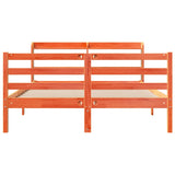 Bed Frame without Mattress Wax Brown 160x200 cm Solid Wood Pine 3306665