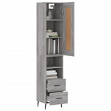 Highboard Grey Sonoma 34.5x34x180 cm Engineered Wood 3200279