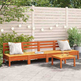 Garden Sofas Armless 4 pcs Wax Brown Solid Wood Pine 838009