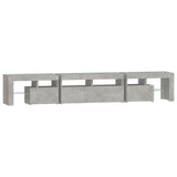 TV Cabinet with LED Lights Concrete Grey 230x36.5x40 cm 3152789