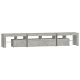 TV Cabinet with LED Lights Concrete Grey 230x36.5x40 cm 3152789