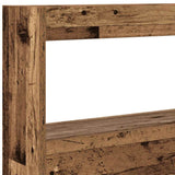 Headboard Cabinet with LED Old Wood 100x17x102 cm 863125