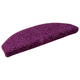 Stair Mats 10 pcs 65x21x4 cm Violet Half Round Large 149809