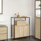 Bathroom Cabinet with Shelves Sonoma Oak 76.5x35x95 cm 861918