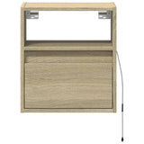 TV Wall Cabinets with LED Lights 2 pcs Sonoma Oak 41x31x45 cm 852318