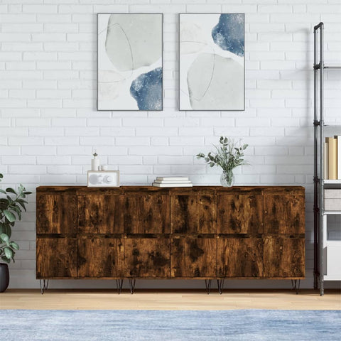 Sideboards 3 pcs Smoked Oak Engineered Wood 3190202
