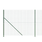 Wire Mesh Fence with Flange Green 1.4x10 m 154179