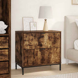 Bedside Table Smoked oak 63.5 x 36 x 61 cm Engineered wood 883469