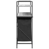 Laundry Basket 3 Compartments with Shelves Grey Sonoma 859083