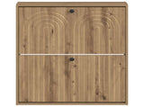 Wall-Mounted Shoe Cabinet ALKMAAR 71 x 17 x 86 cm Artisan Oak 896204