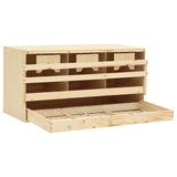170654 Chicken Laying Nest 3 Compartments 72x33x38 cm Solid Pine Wood
