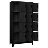 Locker Cabinet Black 90x45x180 cm Steel 339814