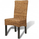 Dining Chairs 4 pcs Abaca and Solid Mango Wood 274200