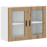 Kitchen Wall Cabinet with Glass Door Porto Artisan Oak 854096