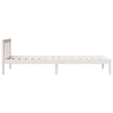 Extra Long Bed Frame without Mattress White 90x220 cm Solid Wood Pine 852445