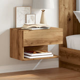 ZNTS Wall-mounted Bedside Cabinets 2 pcs Artisian Oak 856823