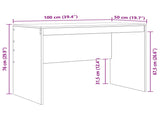 Desk White 100 x 50 x 76 cm 869442