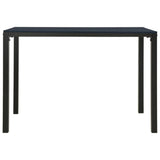 Garden Dining Set Black Steel, Wood Plastic Composites Medium 317139